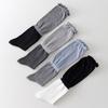 Calcetines coreanos de primavera y verano 2025 para mujer, calcetines de canalé sin costuras, venta al por mayor, oreja de madera, caña alta, moda, estilo JK, calcetines apilables, algodón