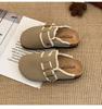 Zapatillas Burken de suela gruesa, ligeras, retro, con aumento de altura, para mujer, novedad de verano 2025.