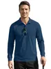 Camisa de manga larga para hombre transfronteriza Amazon talla europea comercio exterior primavera y otoño casual holgada color liso polo deportivo