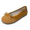 Zapatos Planos con Lazo para Mujer 2026 Otoño Nuevo Estilo Boca Baja Punta Redonda Piel Suave Zapatos de Abuela Cómodos Versátiles Mocasines
