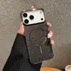 Patrón de Hilo Dorado Electrochapado Adecuado para Funda de Teléfono Móvil Iphone17 Sin Bordes Mate 17Promax Círculo Delgado Cubierta Protectora Magnética