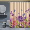 Cortina de ducha gruesa con impresión digital transfronteriza de Amazon, para baño, resistente a perforaciones, impermeable y a prueba de moho.
