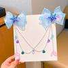 Clip explosivo para el cabello de niños, exquisito lazo japonés con cadena de perlas, clip lindo para niña, dulce, súper de hadas, accesorios para el cabello