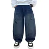 Pantalones para Niños Estilo Primavera y Otoño 2026 Nuevo Estilo Estilo Urbano Niños Grandes Otoño Ropa de Otoño para Niños Jeans Curvos Rascalescos Geniales