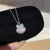 Aretes de Botón de Concha de Zirconio Aguja de Plata de Vieira Azul Marino Aretes Dulces de Diseño de Nicho Aretes Ligeros de Lujo con Sensación de Alta Gama Accesorios para Mujeres
