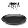 Plato de buffet de melamina de estilo japonés, plato negro poco profundo, plato plano, plato redondo, plato de hueso, vajilla de porcelana