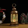 Linterna de Caballo Nueva de Navidad Linterna de Caballo Retro Europea Caja de Música de Nieve Decoración Navideña Adorno de Escritorio Lámpara
