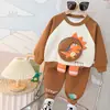 Conjunto de Sudadera con Bolsa Linda para Niños y Niñas Nuevo Estilo 2024 Ropa de Primavera y Otoño para Niños Moda Infantil Tendencia de Ropa para Niños