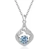 Colgante de Plata de Ley S925 con Diamantes Completos Estilo Ins Transfronterizo Europeo y Americano Collar de Gota de Agua con Doce Piedras de Nacimiento para Mujer Amazon