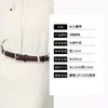 Cinto nicho simples para mulheres, fivela de cinto neutra e estilosa, cinto de couro bovino de primeira camada, combina com calças sociais e jeans