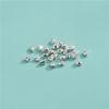 Plata de Ley S925 Cuentas de Plata Lisa de Mijo Asimétricas de Plata Rota Sueltas para Pulsera de Cristal Perla DIY Accesorios de Cuentas Espaciadoras
