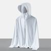 Ropa de Protección Solar para Hombre y Mujer Verano con Capucha Protección UV Seda de Hielo Transpirable Fina Ropa de Protección Solar para Exteriores Chaqueta de Ropa para la Piel