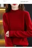 Suéter de malha feminino, camada base outono e inverno, suéter interno feminino, camada base de malha, suéter feminino de gola alta cruzada de manga longa