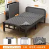 Cama de solteiro dobrável simples para uso doméstico, cama de cochilo para adultos, cama de casal para quarto, cama extra para moradia de aluguel, cama de ferro de painel duro portátil