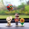 Personajes de Dibujos Animados para una Familia de Cuatro Adornos para Coche, Adornos Cálidos para Coche, Decoraciones Interiores de Coche para Consola Central Venta al por Mayor