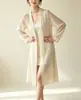 Camisa de Chiffon Solta Versátil Estilo Coreano para o Trabalho Fina Respirável Roupa de Proteção Solar Longa Cardigã Estola Novo Estilo de Verão