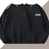 Nova Camiseta de Manga Longa com Gola Redonda para Primavera e Outono de 2025, Moletom Espessado Versátil da Moda, Camiseta Básica Unissex