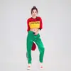 Disfraces de Rendimiento Ds Multicolor Nuevos para Club Nocturno Cantante Femenina DJ Bailarín Principal Ropa Conjunto de Equipo Colorido con Lentejuelas Bloque de Color Europeo y Americano