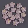 Contas de vidro com folha de ouro fosco e furos retos em formato de pentagramas, materiais para miçangas DIY para joias artesanais como brincos, colares e pulseiras