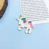 Transfronterizo Nuevo 12 Dibujos Animados Arco Iris Unicornio Colgante de Aleación Pulsera de Pony Linda Colgante de Perlas