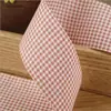 Cinta de Lona de Algodón y Lino a Cuadros Coreana de 1/4/2.5cm Cinta para Lazos Hechos a Mano DIY Cinta para Accesorios de Ropa