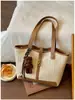 Bolsa grande de tecido com padrão trançado super popular transfronteiriça para mulheres, nova bolsa tote casual retrô, bolsa de ombro e de axila moderna de grande capacidade