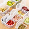 Caixa de Frutas Doméstica, Lancheira Infantil Portátil, Lancheira para Levar para Estudantes, Caixa de Armazenamento Plástica Transparente para Geladeira