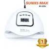 Sunx5Max Máquina de Terapia de Luz para Manicura 180W Sensor Lámpara de Horneado Secador Esmalte de Uñas Pegamento Máquina de Secado Rápido Lámpara Led