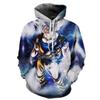 Comercio electrónico transfronterizo 2022 Nuevo Sudadera deportiva con capucha de Dragon Ball Rey Mono Saiyajin con impresión digital 3D de cuerpo completo