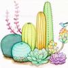 Pintura de diamante 5D DIY diamante completo cactus planta verde sala de estar dormitorio pintura decorativa transfronteriza caliente comercio exterior venta directa de fábrica