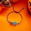 Venta Directa de Fábrica Pulsera Trenzada de Halloween Diseño Oscuro de Nicho Pulsera de Frangipani Calabaza Calavera para Mujer