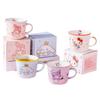Taza Serie Familia Sanrio Taza de Cerámica Taza para Desayuno Leche Taza de Tono de Dibujos Animados Lindo de Alto Valor de Color para Niña