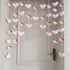 Polvo de Gato Rojo Amor Amor Amor Cortina Alto Valor de Color Explosiones Decoración de Habitación de Boda Corazón de Niña Cortina de Habitación de Princesa Cortina Colgante