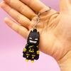 Llavero creativo de dibujos animados pequeños de la Alianza de los Vengadores con colgante de bolso, muñeco de Batman Spider-Man con pegamento suave tridimensional