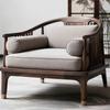 Silla con Respaldo de Madera Maciza de Nogal Negro Norteamericano Sillón Individual Silla de Oficina Moderna de Cuero Silla de Escritorio para Té
