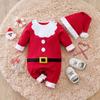 Mameluco Navideño para Bebé Estilo Otoño Bebé Transfronterizo Año Nuevo Ropa para Gatear Algodón Manga Larga Ropa Jersey Navidad