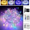 Lâmpada de fio de cobre solar centopeia corda de luz criativa Natal férias decoração modelagem luzes impermeável controle remoto luzes de fogos de artifício
