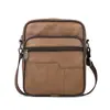 Bolsa de Ombro Masculina Retro Mais Vendida no Exterior, Bolsa Transversal Casual Clássica de Couro Bovino, Bolsa Portátil Multifuncional