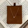 Mini Collar de Herradura de Moissanita para Mujer, Plata de Ley S925 Chapada en Oro de 18K, Cadena para Clavícula en Forma de U, Diseño de Nicho de Lujo Ligero