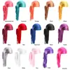 Europa e Estados Unidos popular chapéu de pirata de cauda longa imitação de seda Chapéu capa turbante hip-hop DURAG DE SEDA