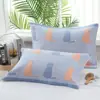 Toalla de almohada de algodón de gasa multicapa para el hogar, almohada individual para adultos, turbante, hilo teñido Jacquard, cuatro estaciones, disponible, suave, al por mayor