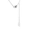 Collar Cuadrado Letra Frijol de la Suerte para Mujer Coreano Plata de Ley 925 Diseño de Nicho Estilo Frío Cadena para Clavícula N1241