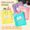 Bolsa de Maquiagem de Nylon Lisa de Cor Sólida Grande Capacidade Bolsa de Armazenamento com Zíper Bolsa de Armazenamento de Mão para Viagem Skincare Higiene Pessoal