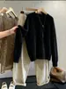 Suéter Pulóver Redondo de Terciopelo de Visón Esponjoso para Mujer, Tejido de Punto Grueso de Invierno de Alta Gama Suave de Terciopelo de Mapache