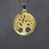 Collar para hombre de acero de titanio, colgante para hombre de acero inoxidable con árbol de la vida hueco, moda simple, joyería de comercio exterior europea y americana