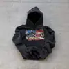Sudadera con capucha de punto retro europea y americana, estilo punk oscuro, Harajuku, subcultura gótica, moderna, alta calle, Y2K
