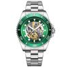 Reloj de Cuarzo para Hombre BINBOND Binbang Hollow Business Resistente al Agua Redondo Correa de Acero Genuino Reloj Water Ghost para Hombre