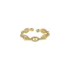 Lujo Ligero, Sensación Exquisita y de Alta Gama, Anillo Abierto Ajustable para el Dedo Índice, Diseño Único de Nicho, Anillo Delgado Incrustado con Circonita, Anillo de Nariz de Cerdo para Mujer