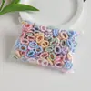 Diadema de Color Caramelo para Niños Estilo Nudo de Bambú Anillo para el Cabello Tamaño Pequeño para Bebé Banda de Goma para el Pulgar Cuerda para el Cabello Anillo para el Cabello para Niñas Atar Coletas