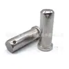 Acero Inoxidable 304 Pasador Pasador Cabeza Plana con Agujero Pasador Cilíndrico Remache Perforado Pasador de Posicionamiento